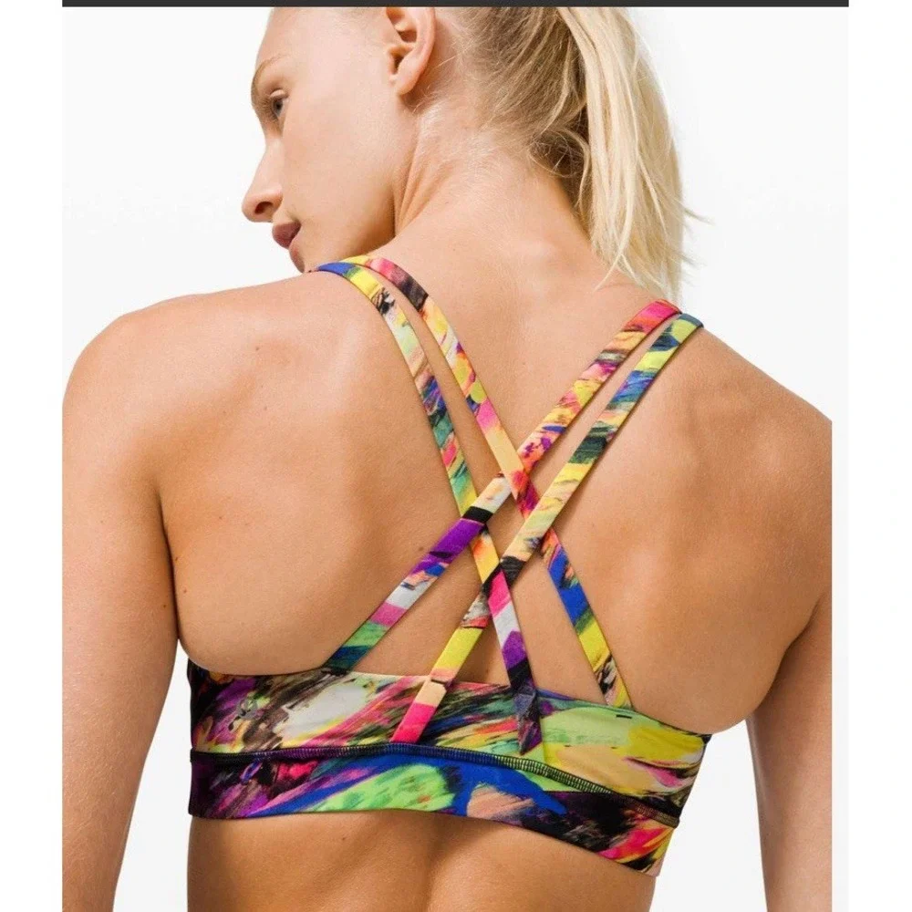 Lululemon Energy Bra Size 8 Medium Support, B–D‎ Cups Atmospheric Multicolor $77